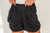 Here To Relax Harem Shorts- Black